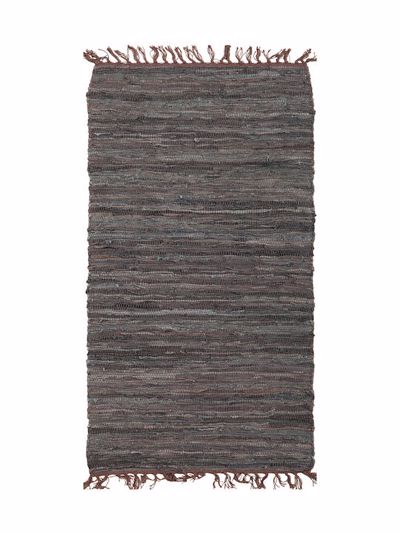ΠΕΡΣΙΚΑ Χαλί Δερμάτινο με Κρόσσια 'Leather Rugs Solid' 130227/02C Coffee 70x130cm PRS03058A